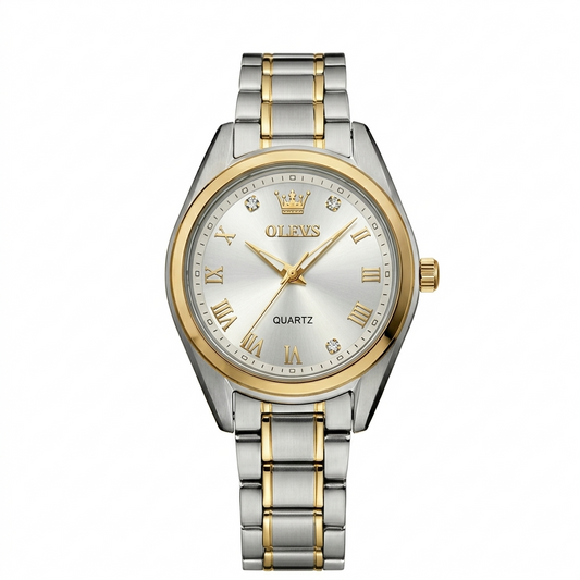 Montre OLEVS en acier inoxydable composé de cristaux prémium