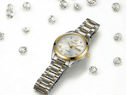 Montre OLEVS 3 -ème génération en acier inoxydable composé de cristaux prémium